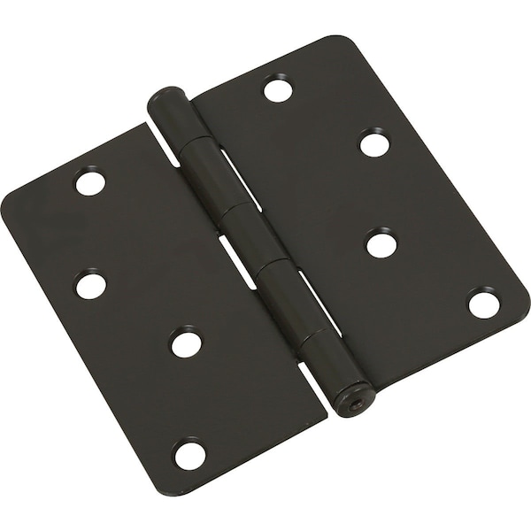 National 4 In. x 1/4 In. Radius Oil Rubbed Bronze Door Hinge N830201 - main
